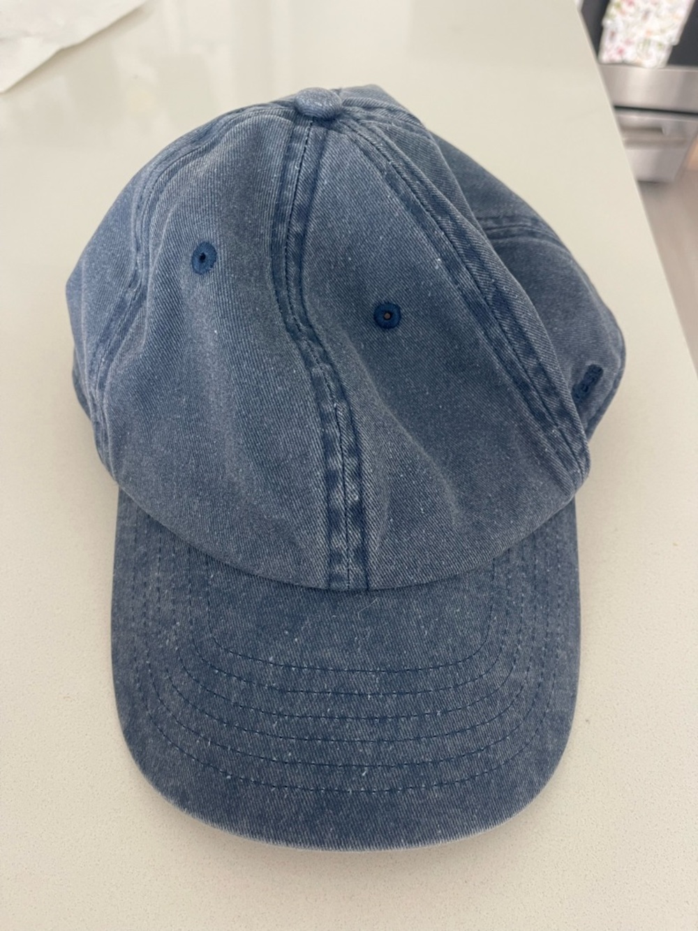 UpWest Denim-Style Baseball Cap - Navy